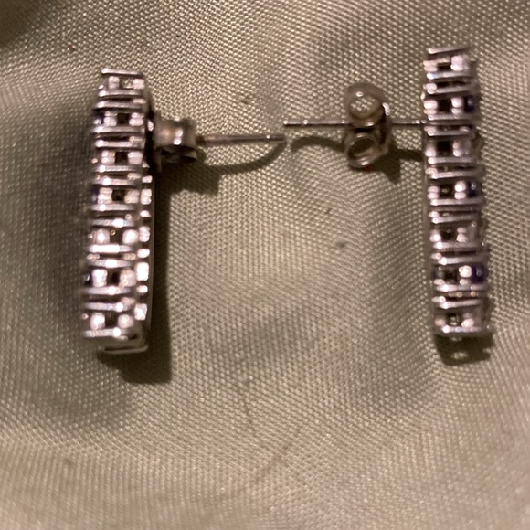 Stunning Amethyst Sterling Silver Earrings Never Worn - Picture 5 of 5